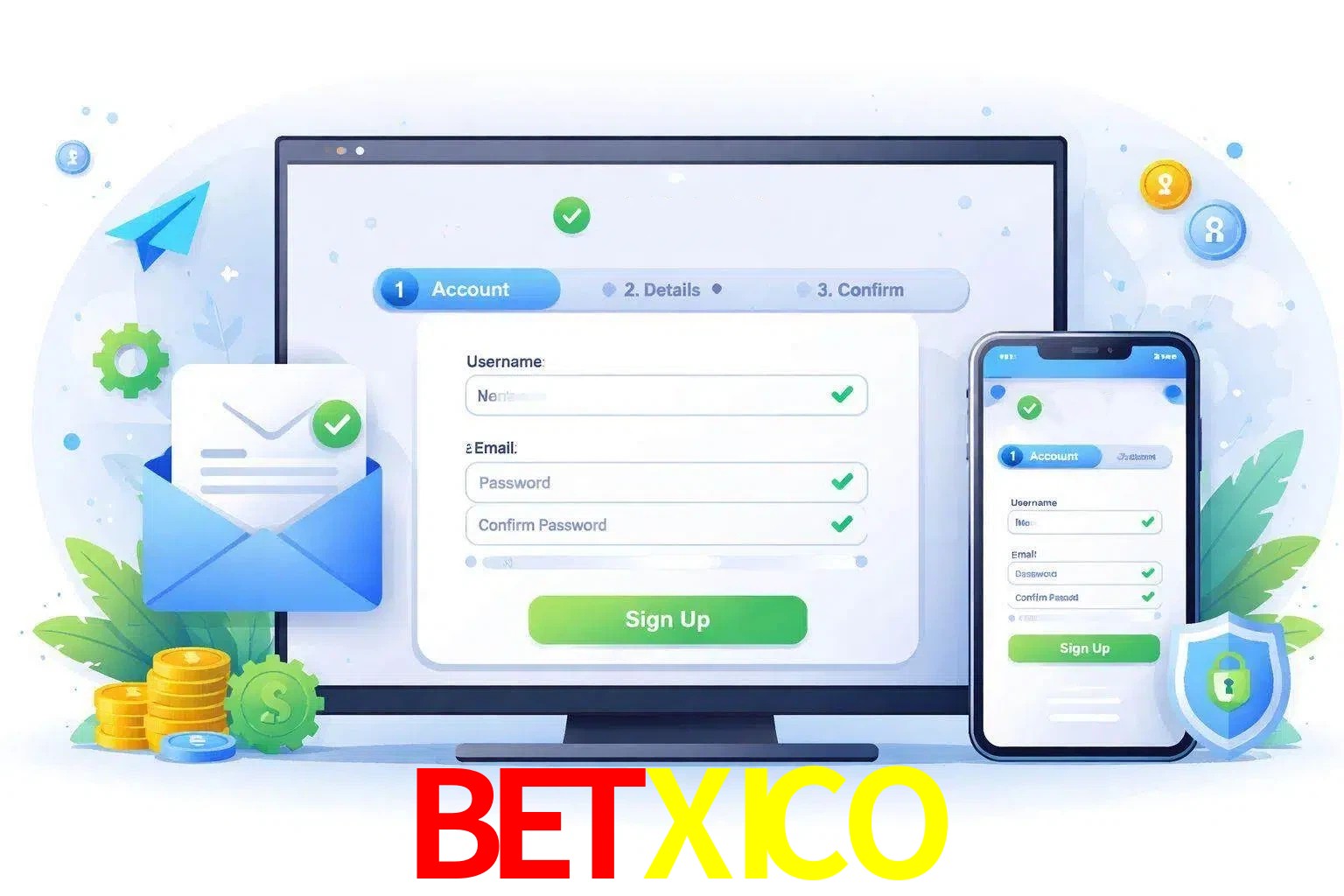 Registro de nuevo usuario y configuración de cuenta BETXICO